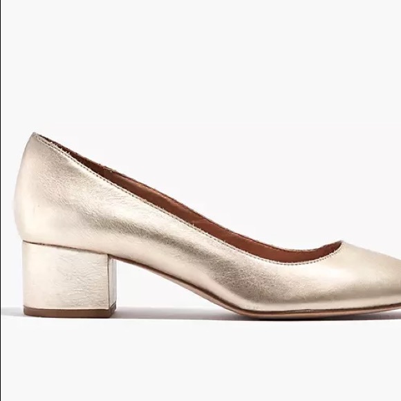NWOT Madewell Ella Pump in Metallic, size 6 - Picture 2 of 9